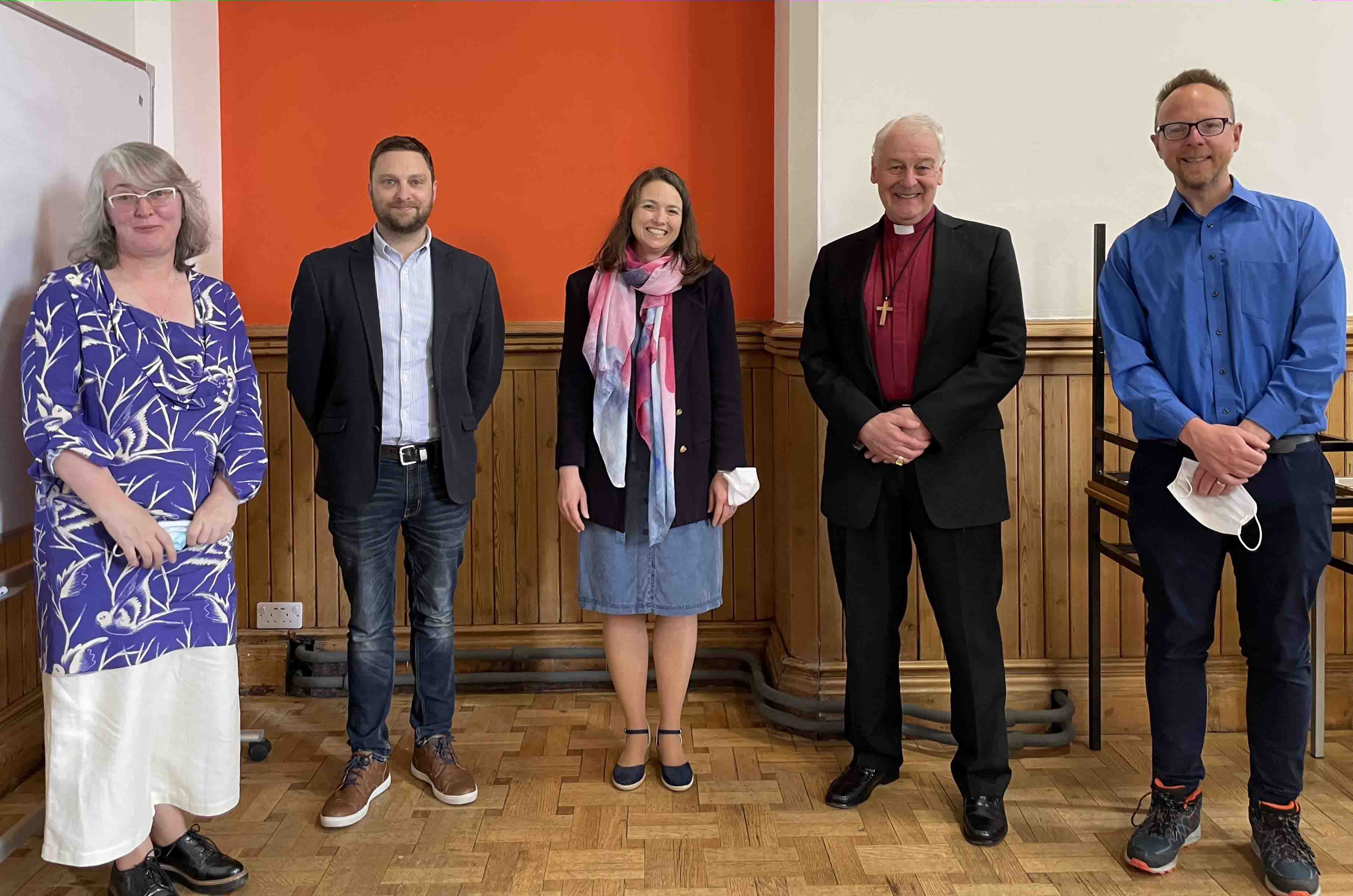 The Revd Prof Anne Lodge, Dr Brad Anderson, Dr Katie Heffelfinger, Archbishop Michael Jackson and Dr Peter Admirand.