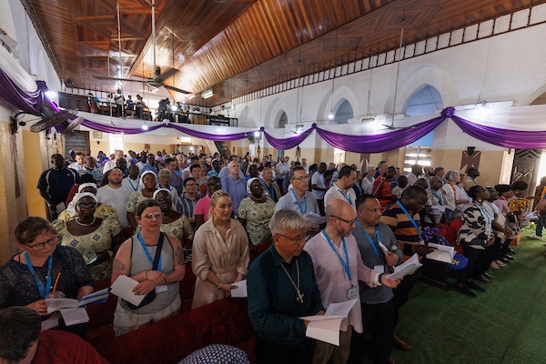 The congregation during a Service of Reflection and Reconciliation Christ Church Cathedral, Gulf Coast, following a visit to Cape Coast Castle (Wednesday, 15th February 2023).