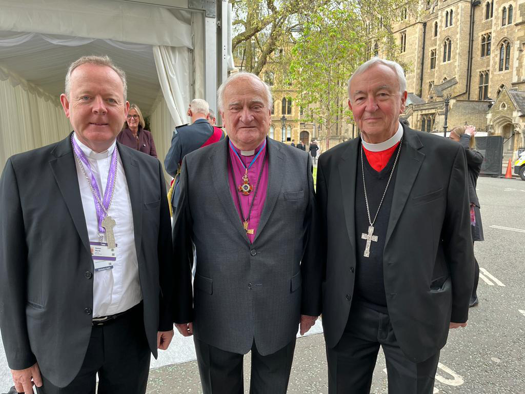 Archbishop Eamon Martin, Lord Eames, and Cardinal Vincent Nichols, Archbishop of Westminster and  President of the Catholic Bishops' Conference of England and Wales.