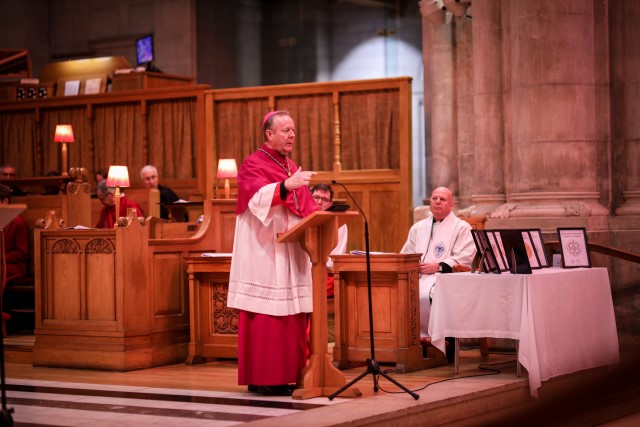 Archbishop Martin speaks in Belfast Cathedral. Photo credit: Frank Dillon Photography.