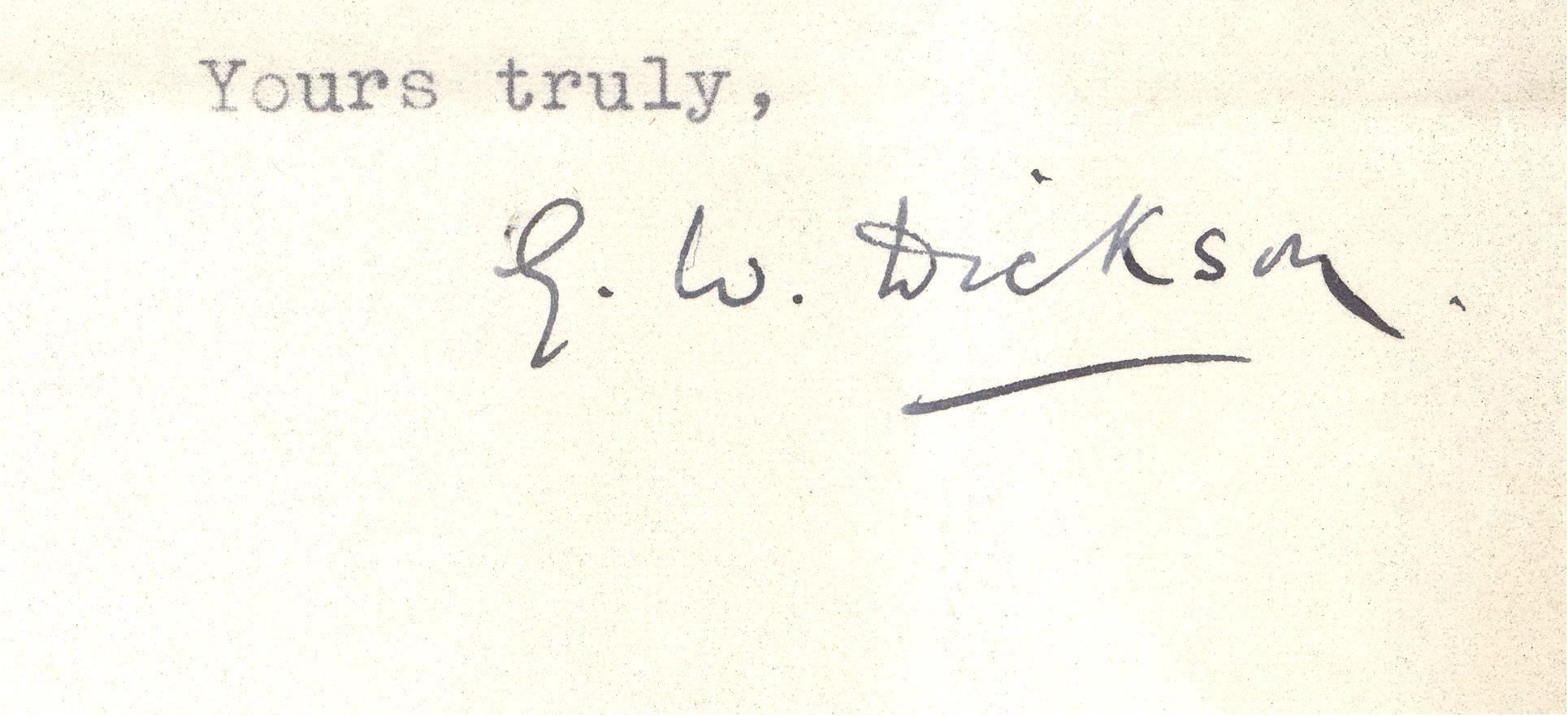 Signature of Revd Gerald Dickson
