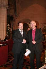 The Archbishop presents the runner up Diocesan magazine prize to Mr Garrett Casey